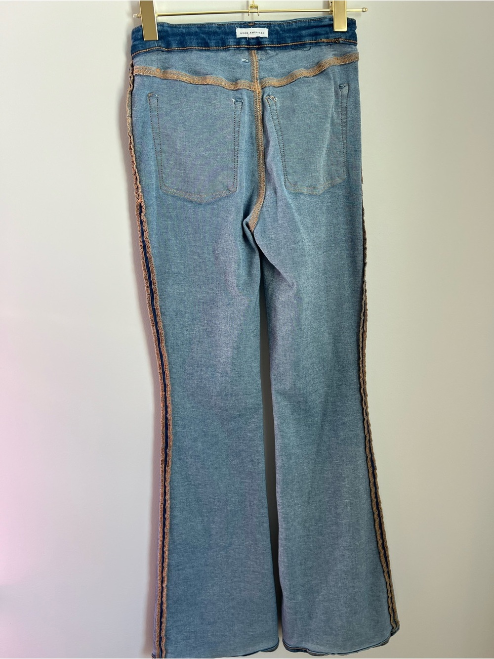 Good American | Indigo Wash Denim Flare Jeans #GLF478T Size 2 - Picture 13 of 17